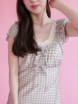 Mermaid Check Dress - MAISON MARBLE
