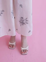 Monotone Embroidery Dress - MAISON MARBLE