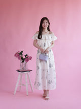 Monotone Embroidery Dress - MAISON MARBLE