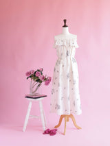 Monotone Embroidery Dress - MAISON MARBLE