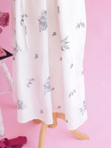 Monotone Embroidery Dress - MAISON MARBLE