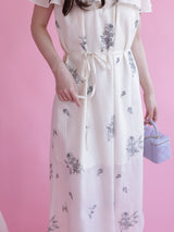Monotone Embroidery Dress - MAISON MARBLE