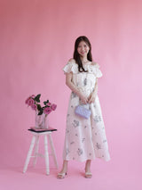 Monotone Embroidery Dress - MAISON MARBLE