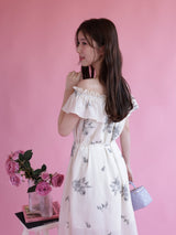 Monotone Embroidery Dress - MAISON MARBLE