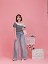 Off shoulder Puff Tee - MAISON MARBLE