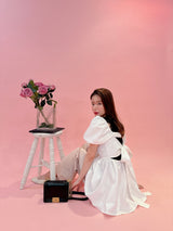 【再販】Olivia Puff Blouse White - MAISON MARBLE
