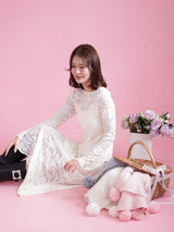 Open Back Lace Dress - MAISON MARBLE