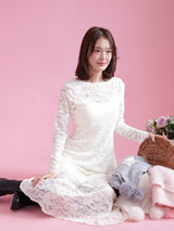 Open Back Lace Dress - MAISON MARBLE