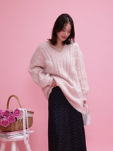 Over Sized Flower Knit - MAISON MARBLE