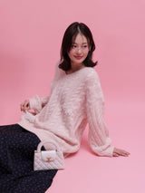 Over Sized Flower Knit - MAISON MARBLE