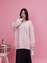 Over Sized Flower Knit - MAISON MARBLE