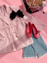 【PRE ORDER】Tina Pink Tweed Jacket - MAISON MARBLE