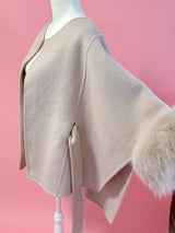 【PRE ORDER】Wool 100% Anna Cape Coat - MAISON MARBLE