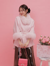 【PRE ORDER】Wool 100% Anna Cape Coat - MAISON MARBLE