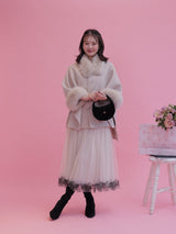 【PRE ORDER】Wool 100% Anna Cape Coat - MAISON MARBLE