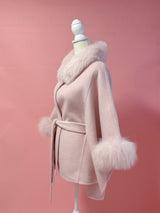 【PRE ORDER】Wool 100% Anna Cape Coat - MAISON MARBLE