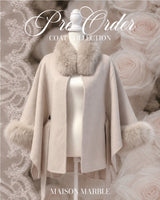 【PRE ORDER】Wool 100% Anna Cape Coat - MAISON MARBLE