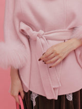 【PRE ORDER】Wool 100% Anna Cape Coat - MAISON MARBLE