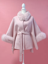 【PRE ORDER】Wool 100% Anna Cape Coat - MAISON MARBLE