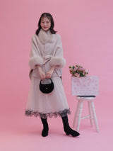 【PRE ORDER】Wool 100% Anna Cape Coat - MAISON MARBLE