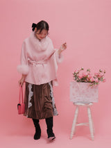 【PRE ORDER】Wool 100% Anna Cape Coat - MAISON MARBLE