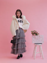 【PRE ORDER】Wool 100% Fur Short Jumper - MAISON MARBLE