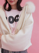 【PRE ORDER】Wool 100% Fur Short Jumper - MAISON MARBLE