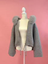 【PRE ORDER】Wool 100% Fur Short Jumper - MAISON MARBLE