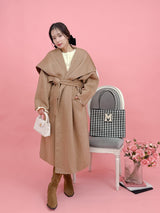 【PRE ORDER】Wool 100% Lacy Long Coat - MAISON MARBLE