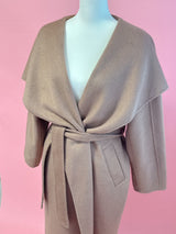 【PRE ORDER】Wool 100% Lacy Long Coat - MAISON MARBLE