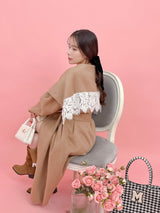 【PRE ORDER】Wool 100% Lacy Long Coat - MAISON MARBLE