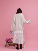 Ribbon Knit Cardigan - MAISON MARBLE