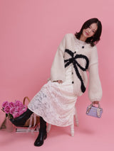 Ribbon Knit Cardigan - MAISON MARBLE