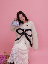 Ribbon Knit Cardigan - MAISON MARBLE