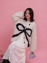 Ribbon Knit Cardigan - MAISON MARBLE