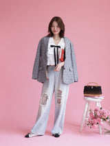 Ribbon White Blouse - MAISON MARBLE