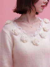 Rosy Flare Knit - MAISON MARBLE