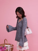 Rosy Flare Knit - MAISON MARBLE