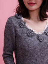 Rosy Flare Knit - MAISON MARBLE
