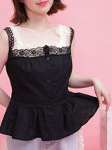 Rosy Lace Cami Tops - MAISON MARBLE