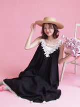 Rosy Noir Dress - MAISON MARBLE