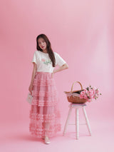 Rosy Print Tee - MAISON MARBLE