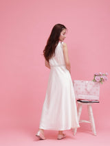 Rosy Satin Dress - MAISON MARBLE