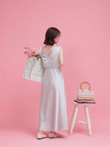 Rosy Satin Dress - MAISON MARBLE