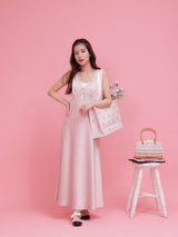 Rosy Satin Dress - MAISON MARBLE