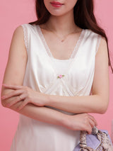 Rosy Satin Dress - MAISON MARBLE