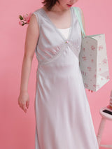 Rosy Satin Dress - MAISON MARBLE