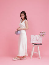 Rosy Satin Dress - MAISON MARBLE