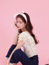 Ruffle Floral Tops - MAISON MARBLE