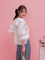 Ruffle Shirt Blouse - MAISON MARBLE